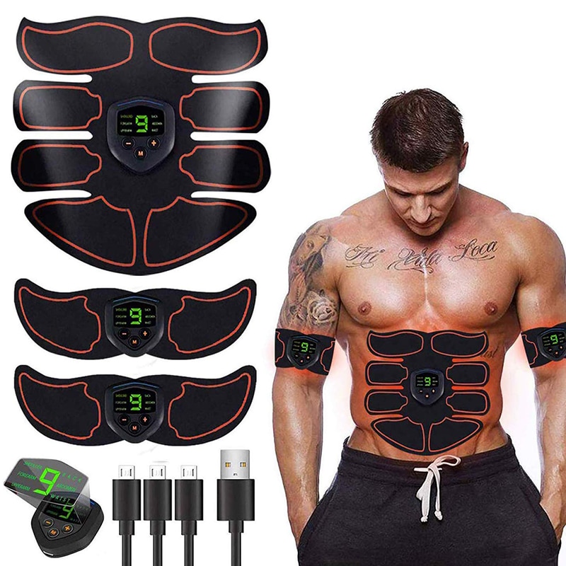Abdominal Muscle Stimulator ABS EMS Trainer Body Toning Fitness USB ...